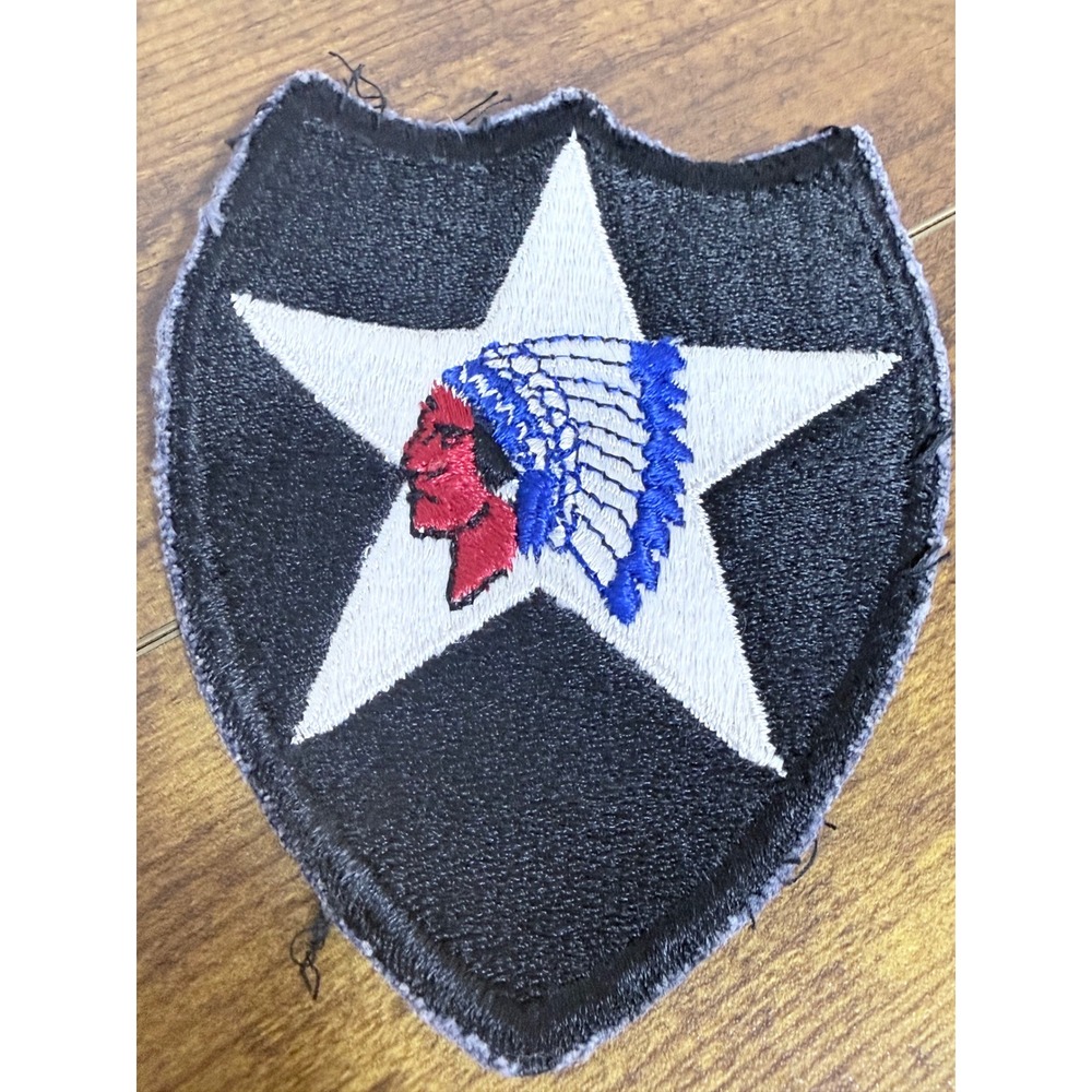 US Army 2nd Infantry Division Indianhead Patch Embroidered Military SSI Vintage